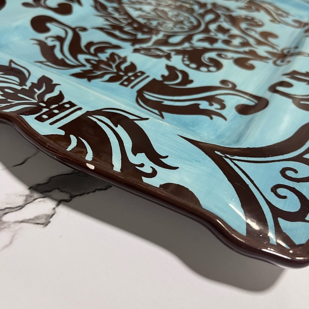 Damask china ceramic platter - Picture 4 of 6